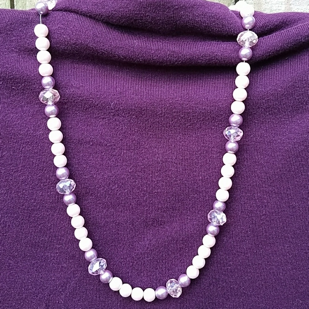 Handmade glass bead necklace